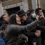 Demonstrators protest near Plaza Murillo and Palacio Quemado in La Paz, Bolivia on June 26, 2024. 