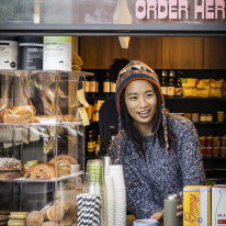 A coffee window is part of Stanley Street Bodega’s convenient pitch.