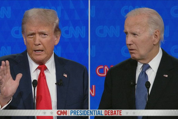 Watch live: Trump, Biden launch into their 90-minute debate without shaking hands