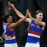 Western Bulldogs star Jamarra Ugle-Hagan and father-son pick Sam Darcy.