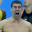 Michael Phelps after the men’s 4x100m freestyle final in Beijing in 2008.