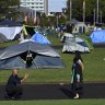 The pro-Palestine encampment at the University of Sydney.