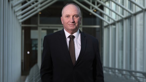 Portrait of Shadow Minister for Veterans’ Affairs Barnaby Joyce, at Parliament House in Canberra.