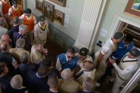 Australian players are heckled and abused in the famous Lord’s Long Room.