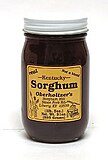 A jar of sweet sorghum syrup