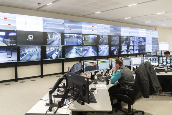 An operator in the expanded control centre at Tallawong.