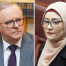 Anthony Albanese and Fatima Payman.