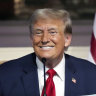 Republican presidential candidate former President Donald Trump speaks at a campaign event in Detroit in mid-June.