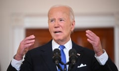 Joe Biden pictured giving a speech on 1 July.