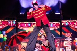 Circus Fun House is the first kids’ show under the big top at Pink Flamingo Brisbane.