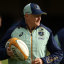 SYDNEY, AUSTRALIA - JULY 04:  Wallabies head coach Joe Schmidt looks on during a Wallabies training session at David Phillips Sports Complex on July 04, 2024 in Sydney, Australia. (Photo by Matt King/Getty Images)