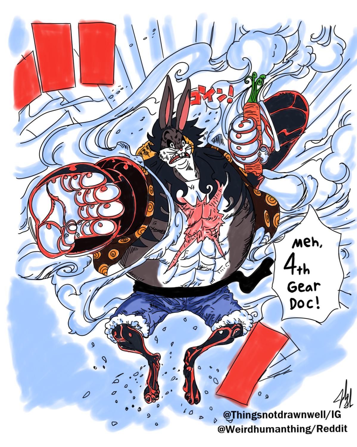 r/OnePiece - Gear 4 Big Chungus. Oc by me. Thanks for looking.