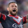 Jared Waerea-Hargreaves celebrates victory in the 2019 grand final.