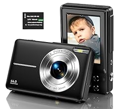 Digitale camera, 1080P compactcamera, 44MP fotocamera, HD vlogging-camera, kindercamera met 2,5 inch LCD-scherm, 16x digita…