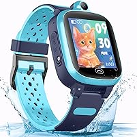 4G GPS Smart Watch for Kids Boys Girls Watches [Global Version] SOS Emergency Alarm Waterproof Smartwatch with Text...