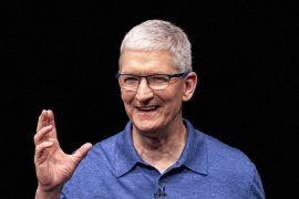 Apple CEO Tim Cook at the company’s Worldwide Developers Conference in Cupertino, California, last month.