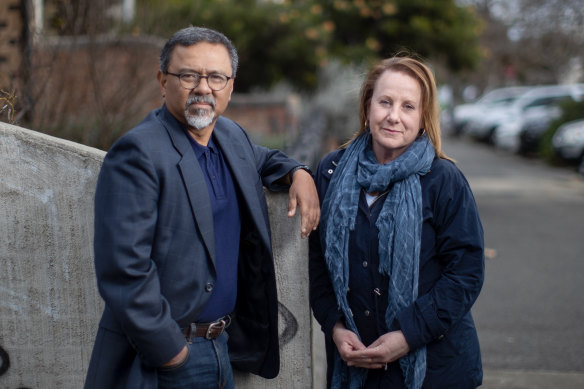 Fitzroy North couple Kenneth Gomez and Mary Guiney are angry about the new flood mapping process.