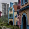 The incomplete fairyland theme park that was to be part of the Evergrande Cultural Tourism City in Guiyang, the capital of China’s Guizhou province. It was to be a massive hotel and convention centre complex, but construction stalled when property giant Evergrande collapsed.