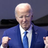 President Joe Biden attends a church service at Mt. Airy Church of God in Christ, Sunday, July 7, 2024, in Philadelphia