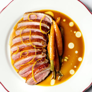 Duck a l’orange at the new-look Monopole restaurant.