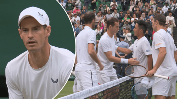 British tennis great Andy Murray has farewelled Wimbledon by losing his doubles match alongside his brother, losing to Australia's Rinky Hijikata.