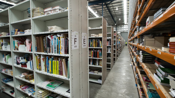 Inside Booktopia’s Lidcombe, NSW warehouse in 2017.