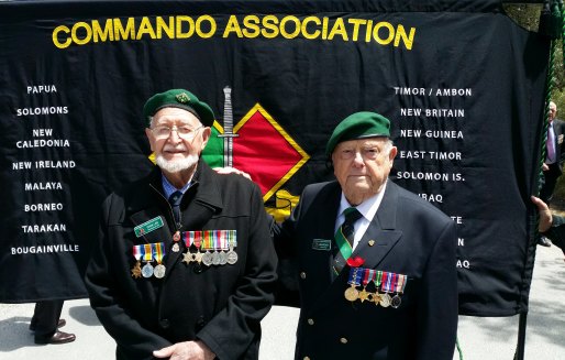 Coastwatchers Ron “Dixie” Lee, left, and Jim Burrowes.