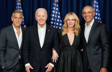 George Clooney, Joe Biden, Julia Roberts, Barack Obama