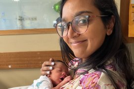 Zoya Patel and her son. 