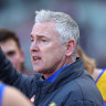 West Coast coach Adam Simpson has been under pressure recently.