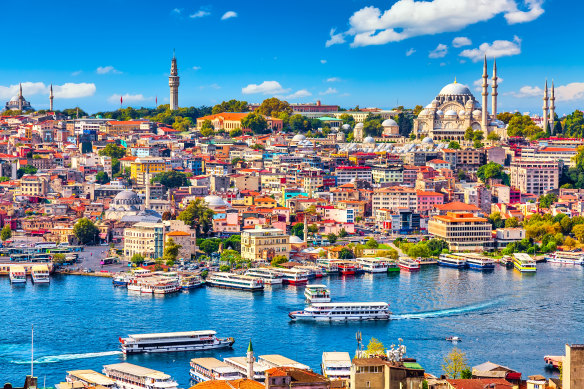 Take a boat trip along the Bosphorus in Istanbul.