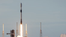 A SpaceX Falcon 9 rocket lifts off at the Cape Canaveral Space Force Station in Cape Canaveral, Florida on July 8.