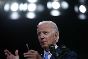 Democratic presidential candidate former Vice President Joe Biden speaks in Wilmington, Del., Wednesday, Sept. 2, 2020, about school reopenings.