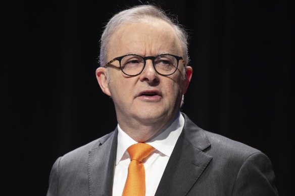 Prime Minister Anthony Albanese during an address to the Australian Council of Local Government Forum, in Canberra last Friday.