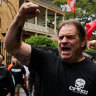 John Setka leads a CFMEU rally last year.