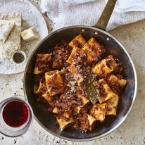 Karen MartiniÂ recipe :

Ragu alla Bolognese
Photograph by William Meppem (photographer on contract, no restrictions)