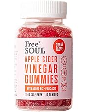 Apple Cider Vinegar Gummies with The Mother 1000mg Enhanced with Vitamin B12 &amp; Folic Acid | 60 High Strength ACV Vegan Capsules with Pomegranate &amp; Beetroot Powder | Natural Ingredients | Free Soul