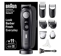 Braun Men's Beard Trimmer Series 9 BT9441, Trimmer with Barber Tools and 180-min Runtime