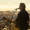 Pete Murray performs to a crowd of around 12,000 people in the Outback at last year’s Mundi Mundi Bash. 