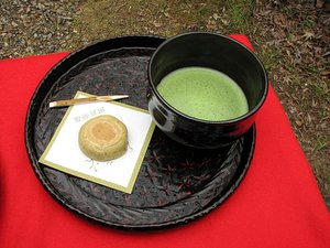 Matcha and wagashi by MShades at Daigoji, Kyoto