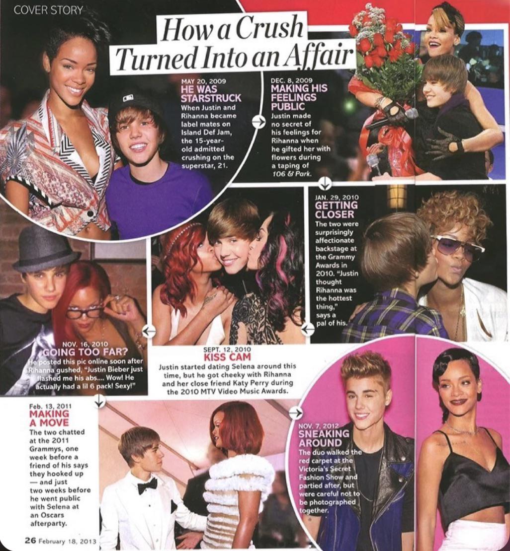 r/popculturechat - When the tabloids tried to make Rihanna and Justin a thing 💀