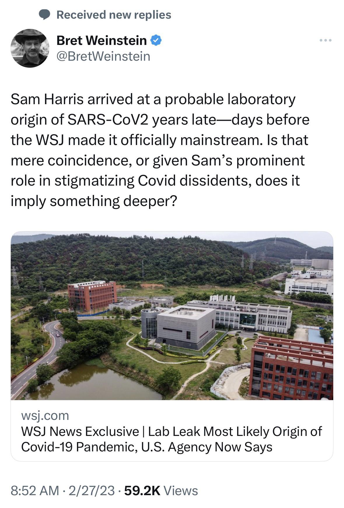 r/samharris - Bret Weinstein on San Harris