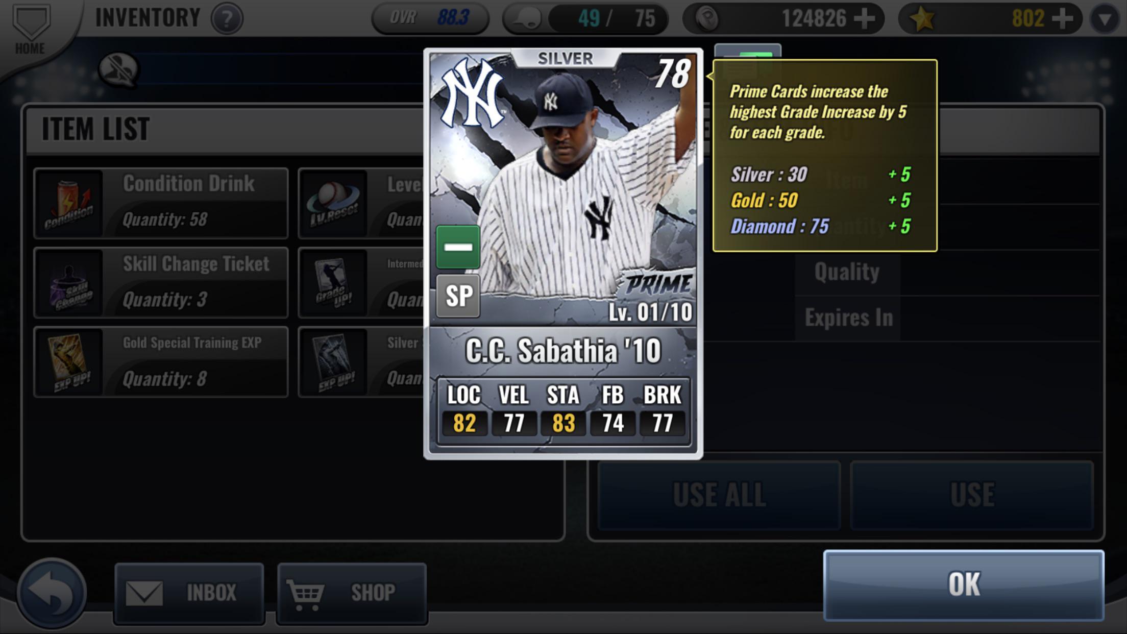 r/MLB_9Innings - Just got Prime Silver C.C. Sabathia