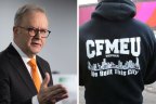 Anthony Albanese has defended his government’s response to allegations of criminal activity and standover tactics in the CFMEU.