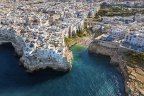 Polignano a Mare, a stunning clifftop town on the coast of Puglia.