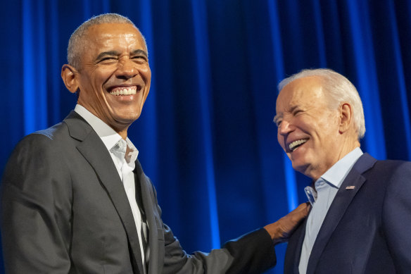 Barack Obama (left) and Joe Biden  pictured together n March.