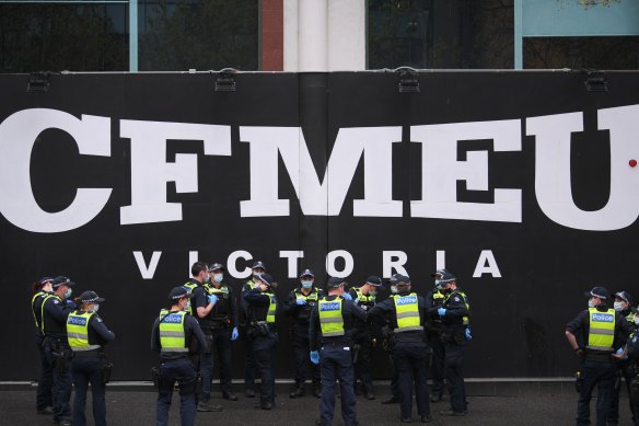 The CFMEU has faced allegations that organised crime figures had infiltrated the union.