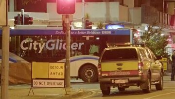 A man has died after being hit by a bus in South Brisbane overnight. 