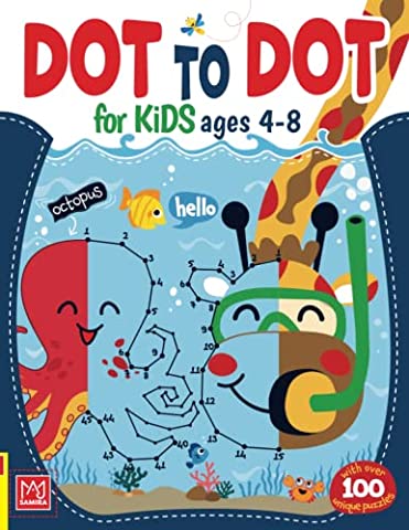 Dot to Dot for Kids Ages 4-8: Over 100 Unique Connect the Dot Puzzles with Tracing Practice and Coloring Fun for Kids.