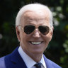 President Joe Biden walks to Marine One on the South Lawn of the White House in Washington, Monday, July 29, 2024. Biden is traveling to the LBJ Presidential Library in Austin, Texas, to mark the 60th anniversary of the Civil Rights Act enacted under President Lyndon Johnson. (AP Photo/Susan Walsh)